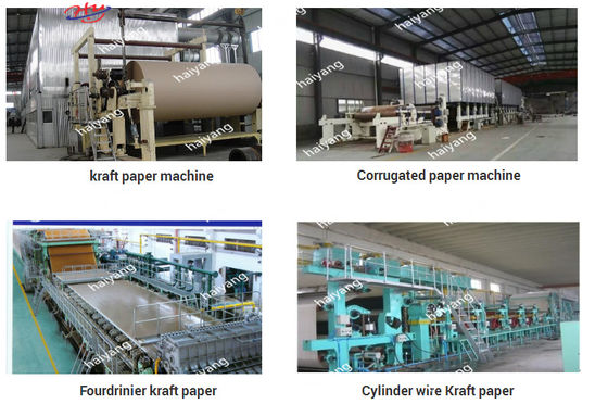 Машины для переработки бумаги Kraft Paper Machinery Производственная линия Коричневый картон